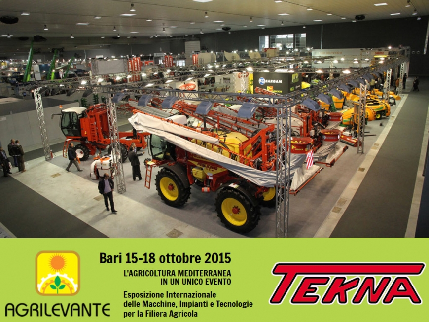 Tekna Srl sarà presente all&#039; Esposizione biennale delle macchine e delle tecnologie per le filiere agricole &quot;Agrilevante&quot;